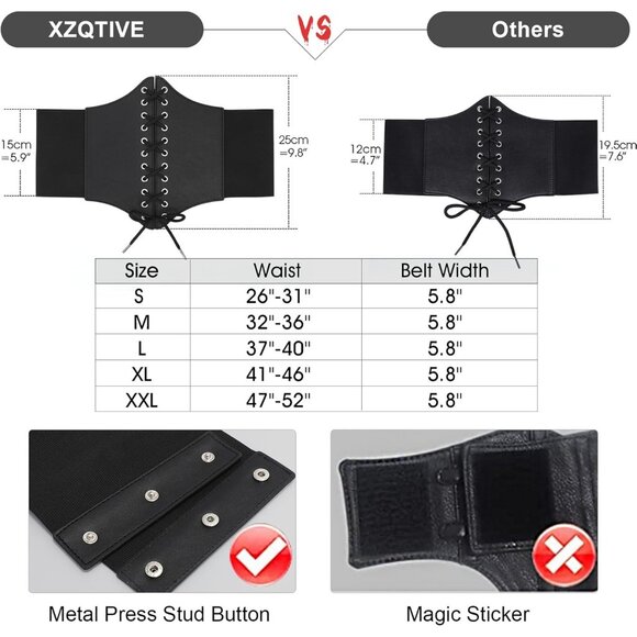 CORSET Belt for Women 01-black main image 4